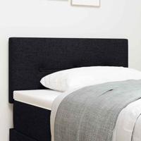 LED-hoofdbord met LED -striplichten Zwart 90 cm Stof