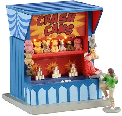 Lemax crash cans game verlicht kerstdorp tafereel Carnival 2025