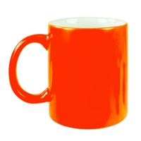 BD Koffiemok beker - neon oranje - keramiek - 330 ml