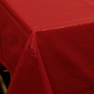 Unique Living Textile glamour Tafelkleed - 150 x 200 cm - rood - Eettafel tafellakens - polyester
