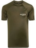 Balmain t-shirt à logo imprimé - Vert