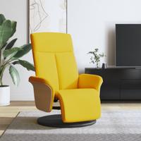 Fauteuil verstelbaar met voetensteun stof lichtgeel Fauteuil verstelbaar met voetensteun stof lichtgeel
