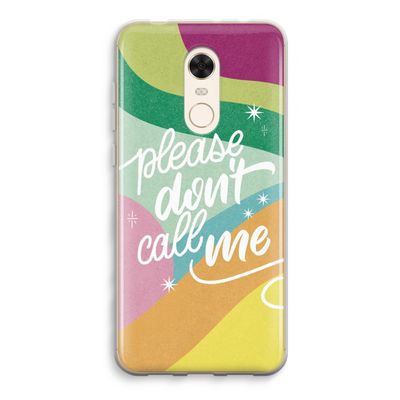 Don't call: Xiaomi Redmi 5 Transparant Hoesje