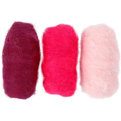 Creativ Company Gekaarde wol, paars/roze harmonie, 3x10 gr/ 1 doos