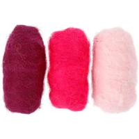 Creativ Company Gekaarde wol, paars/roze harmonie, 3x10 gr/ 1 doos