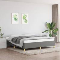 Bedframe zonder matras stof donkergrijs 180x200 cm