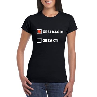 Geslaagd/ gezakt t-shirt zwart dames