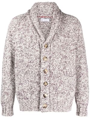 Brunello Cucinelli cardigan croisée en laine mélangée - Tons neutres