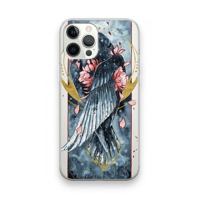Golden Raven: iPhone 12 Pro Max Transparant Hoesje