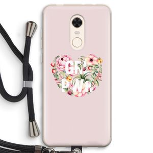 GRL PWR Flower: Xiaomi Redmi 5 Transparant Hoesje met koord