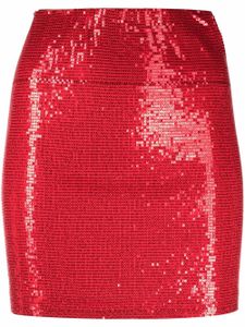 Atu Body Couture minijupe ajustée à sequins brodés - Rouge