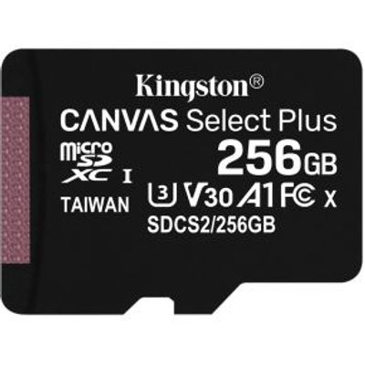 Kingston Technology Canvas Select Plus flashgeheugen 256 GB MicroSDXC Klasse 10 UHS-I