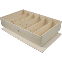 Wijnkist | 6 flessen | schuifdeksel | 566x340x85mm | hout | naturel | 5 stuks