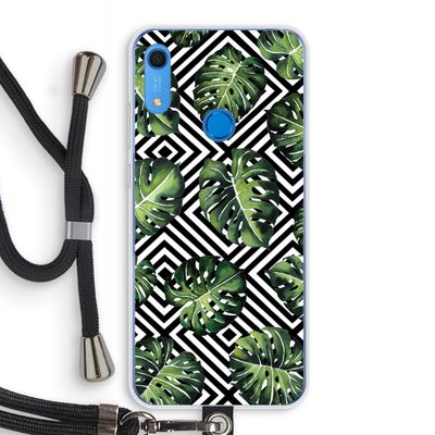 Geometrische jungle: Huawei Y6s Transparant Hoesje met koord