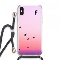 Fly away: iPhone XS Max Transparant Hoesje met koord
