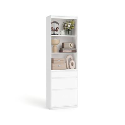 Hoge Boekenkast met Laden en Verstelbare Planken