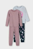 Name it meisjes pyjama 2-pack - Elderberry / Unicorn