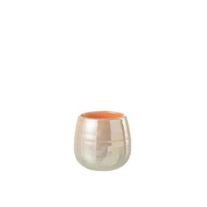 J-Line vaas Juliette - glas - oranje|roze - small - Ø 11 cm