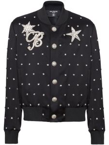 Balmain veste bomber à broderies Stars - Noir