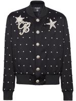 Balmain veste bomber à broderies Stars - Noir