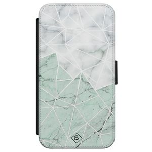 iPhone X/XS flipcase - Marmer mint mix