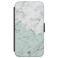 iPhone X/XS flipcase - Marmer mint mix