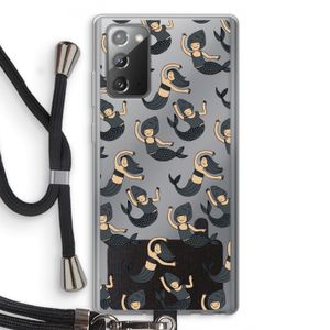 Zeemeermin: Samsung Galaxy Note 20 / Note 20 5G Transparant Hoesje met koord