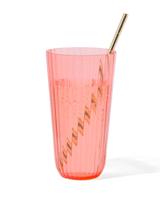 HEMA Glas 15cm Kunststof Koraal (feloranje)
