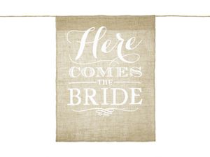 Bruiloft Vlag &apos;Here Comes The Bride&apos;