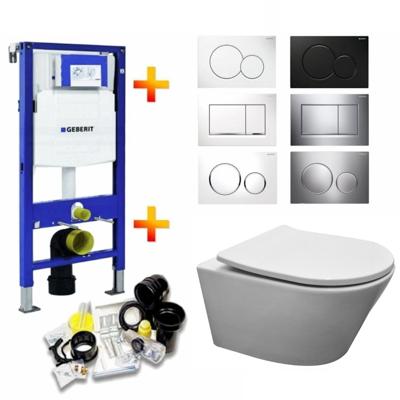 Geberit UP320 Toiletset 42 Aqua Splash Rimless MAT wit Met bril en Drukplaat