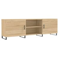 The Living Store TV-meubel Sonoma Eiken - 150 x 30 x 50 cm - Bewerkt Hout en IJzer - thumbnail