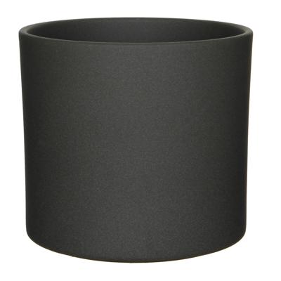 Mica Decorations Bloempot - grijs - mat - keramiek - 28 x 26 cm - plantenpot