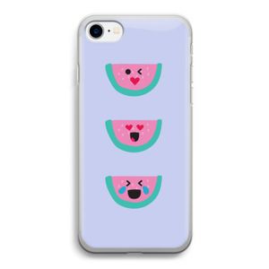 Smiley watermeloen: iPhone SE 2020 Transparant Hoesje
