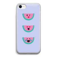 Smiley watermeloen: iPhone SE 2020 Transparant Hoesje