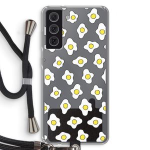 Spiegeleitjes: Samsung Galaxy S21 FE Transparant Hoesje met koord