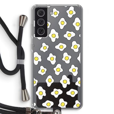 Spiegeleitjes: Samsung Galaxy S21 FE Transparant Hoesje met koord