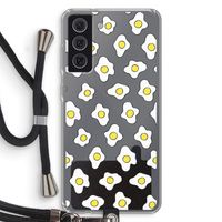 Spiegeleitjes: Samsung Galaxy S21 FE Transparant Hoesje met koord