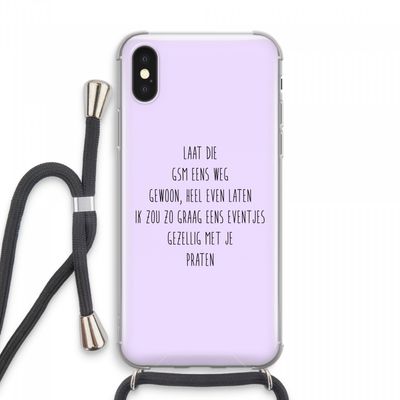 GSM: iPhone XS Max Transparant Hoesje met koord