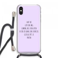 GSM: iPhone XS Max Transparant Hoesje met koord