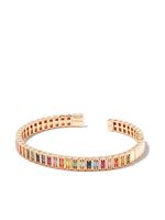 Suzanne Kalan bracelet Inlay Classic Rainbow en or 18ct serti de saphirs