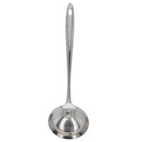 Gerimport Soep/saus opscheplepel - zilver - metaal - 31 cm - keukengerei - soeplepel