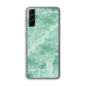 Groen marmer: Samsung Galaxy S21 Plus Transparant Hoesje