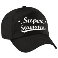 Super stagiaire cadeau petje - baseball cap - zwart - voor dames - bedankt - voor een stagiaire