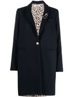 Roberto Cavalli manteau droit à broche serpent - Noir - thumbnail