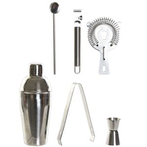 RVS cocktailshaker set 6-delig 550 ml