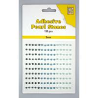 Nellie's Choice • adhesive pearls 150stuks/sheet 3mm 3 tones blue