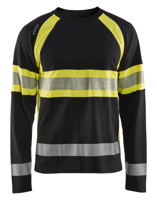 Blåkläder High-Vis T-Shirt lange mouwen 35101030 | Zwart/High-Vis Geel | Maat 4XL - 7330509672495