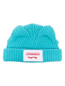 Charles Jeffrey Loverboy bonnet Chunky Ears à patch logo - Bleu