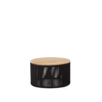 Kave Home Outdoor Salontafel 'Dandara' Acaciahout en touw, 70cm, kleur Zwart