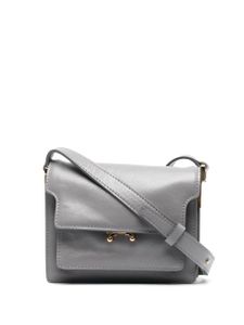 Marni sac à bandoulière Trunk en cuir - Gris